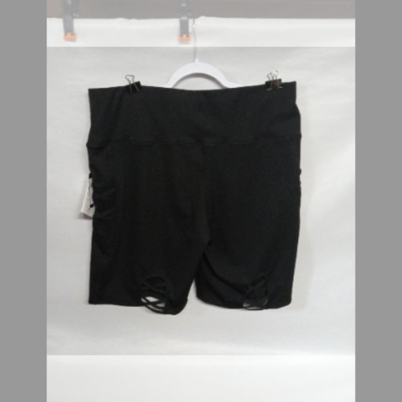 Lit 26 2x High Waisted Cross Braid Side Pocket  Shorts - Picture 2 of 11